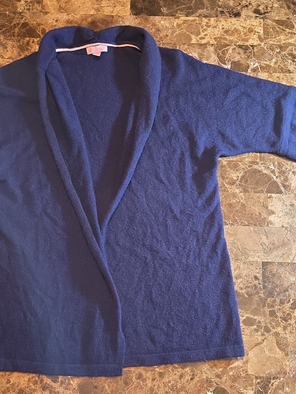 Lilly Pulitzer 100% cashmere cardigan sz XS. Navy. Short Sleeves